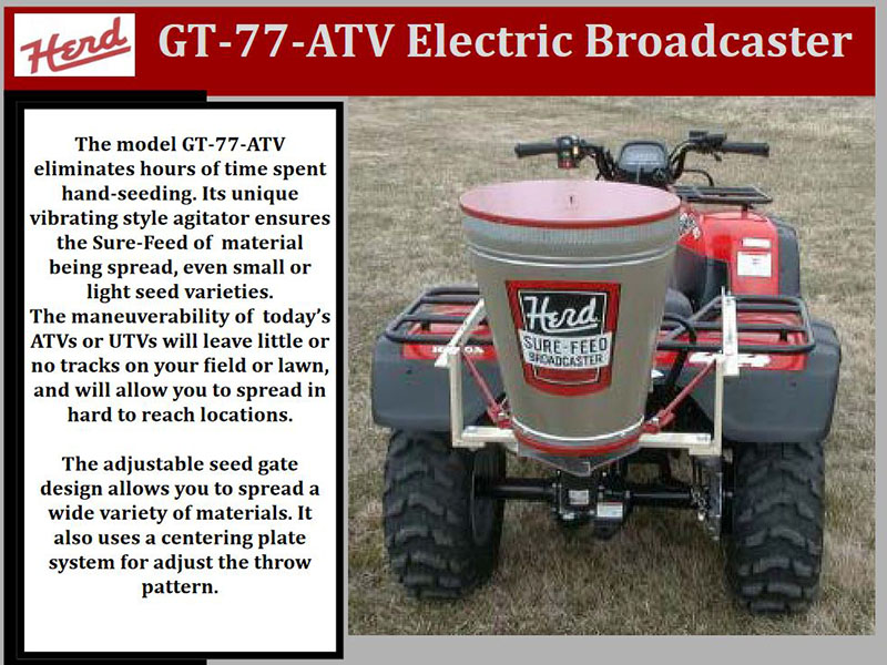 Delta Power Equipment 2024 HERD GT77ATV ELECTRIC BROADCAST SEEDER